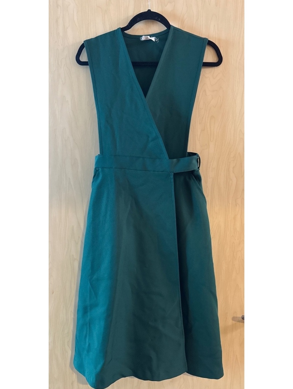 Vintage uniform Uniforms to you Chicago pinafore green wrap dress size XS